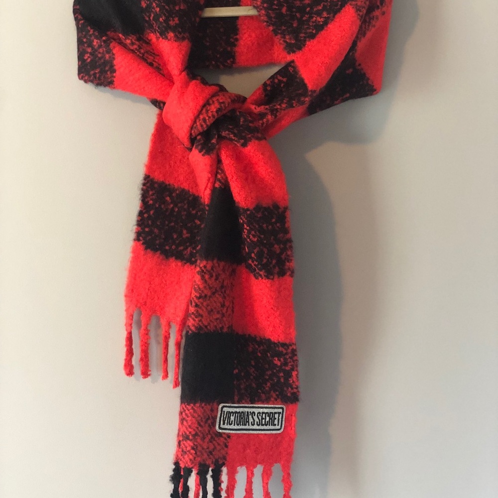 Victoria’s Secret Red & Black Checkered Scarf